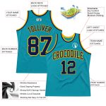 Custom Authentic Basketball Jersey - Personalized Teal Navy Gold with Team Name and Number Personalized Teal Navy-Gold Authentic