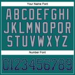 Custom Name and Number Authentic Drift Fashion Baseball Jersey in Teal Navy-Gray Personalized Teal Navy-Gray Authentic Drift