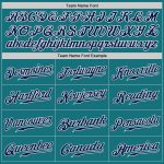 Custom Team Baseball Jersey with Personalized Name & Number - Teal Navy Gray Authentic Split Design Personalized Teal Navy-Gray