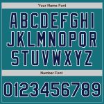 Custom Team Baseball Jersey with Personalized Name & Number - Teal Navy Gray Authentic Split Design Personalized Teal Navy-Gray