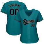 Custom Name and Number Authentic Baseball Jersey in Teal, Navy, and Old Gold - Personalized Team Apparel Personalized Teal