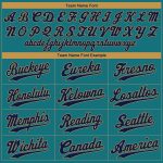 Custom Name and Number Authentic Baseball Jersey in Teal, Navy, and Old Gold - Personalized Team Apparel Personalized Teal