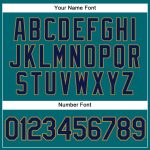 Custom Name and Number Football Jersey - Personalized Teal, Navy, Old Gold Mesh Authentic Design Personalized Teal Navy-Old