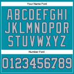 Custom Basketball Jersey with Personalized Name and Number - Teal Navy Pinstripe Gray Authentic Style Personalized Teal Navy