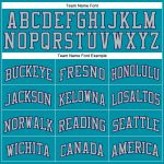 Custom Basketball Jersey with Personalized Name and Number - Teal Navy Pinstripe Gray Authentic Style Personalized Teal Navy