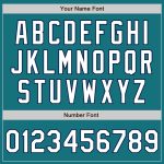 Custom Softball Jersey Unisex Two-Button White Teal Navy Pinstripe with Personalized Name and Number Personalized Teal Navy