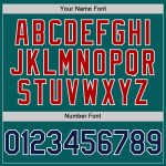 Custom Name and Number Sleeveless Baseball Jersey - Personalized Teal Navy-Red Authentic Team Apparel Personalized Teal Navy-Red