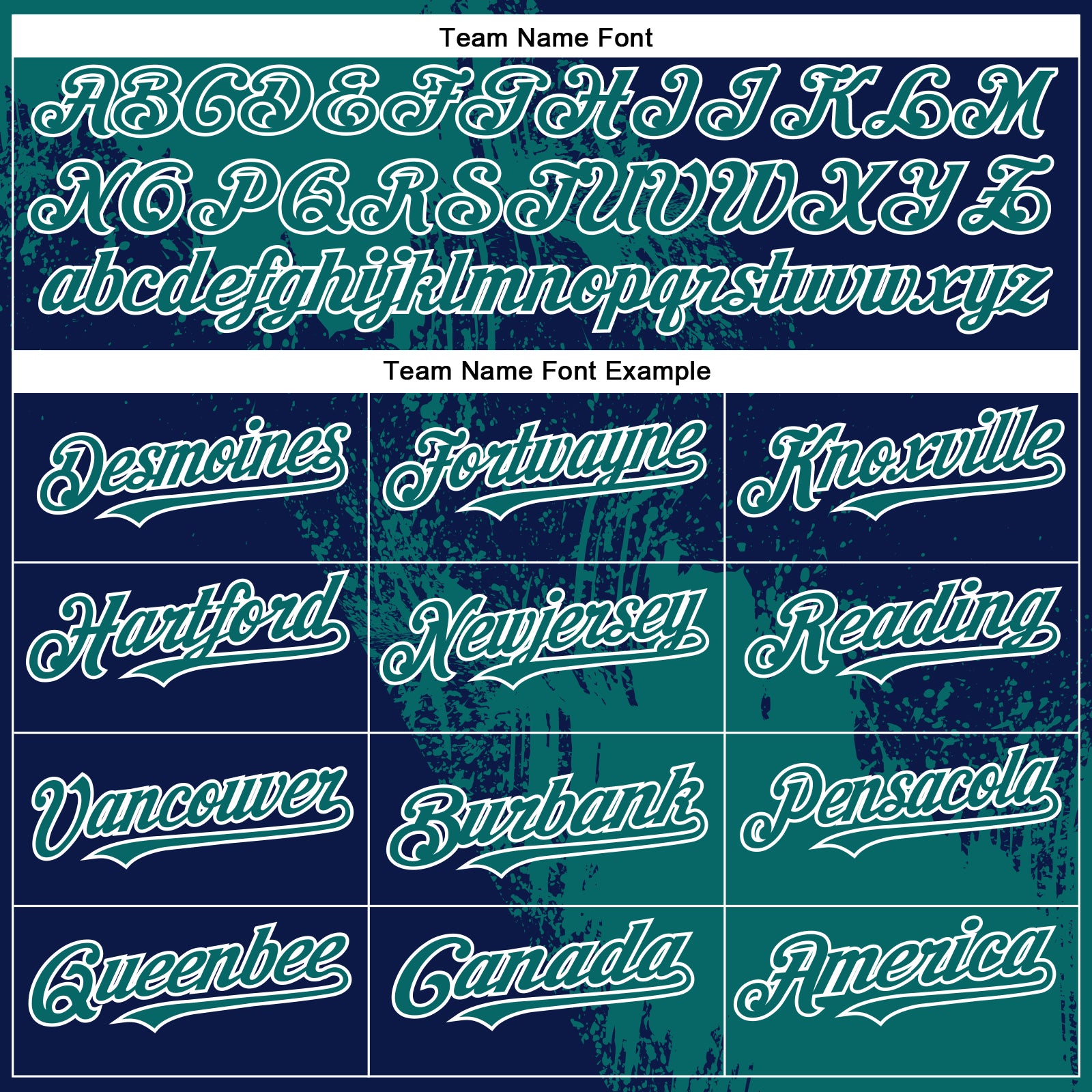 Personalized Teal Navy-White 3D Pattern Design Abstract Brush Stroke Authentic Baseball Jersey Team Custom Name and Number Custom Abstract Brush Stroke Baseball Jersey in Teal Navy White - Personalized Name & Number 3D Pattern Design Personalized - Image 4