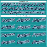 Custom Two Tone Baseball Jersey with Personalized Name and Number - Teal Navy White Authentic Design Personalized Teal Navy-White
