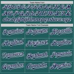 Custom Name and Number Authentic Baseball Jersey - Personalized Teal Navy White Line Design Personalized Teal Navy-White