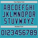 Custom Teal Navy-White Authentic Baseball Jersey with Personalized Name & Number, Team Design Personalized Teal Navy-White