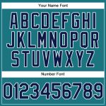 Custom Name Number Personalized Teal Navy White Performance Golf Polo Shirt Personalized Teal Navy-White Performance Vapor