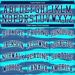 Custom Basketball Jersey with Name and Number - Teal Navy White Round Neck Sublimation Suit Personalized Teal Navy-White
