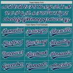 Custom Name Number Unisex Softball Jersey - Personalized Teal Navy White Two-Button Jersey Personalized Teal Navy-White Two-Button