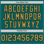 Custom Name and Number Teal Old Gold-Black Sleeveless Baseball Jersey - Personalized Team Jersey Personalized Teal Old Gold-Black