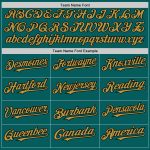 Custom Name and Number Teal Old Gold-Black Sleeveless Baseball Jersey - Personalized Team Jersey Personalized Teal Old Gold-Black
