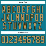 Custom Name and Number Teal and Gold Hockey Lace Neck Jersey - Personalized Team Gear Personalized Teal Old Gold-Black Hockey