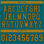 Personalized Teal Black Gold Authentic Football Jersey - Custom Mesh Sportswear Personalized Teal Old Gold-Black Mesh Authentic