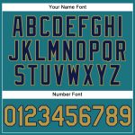 Custom Name and Number Teal Old Gold Navy Performance Golf Polo Shirt - Personalized Team Apparel Personalized Teal Old Gold-Navy