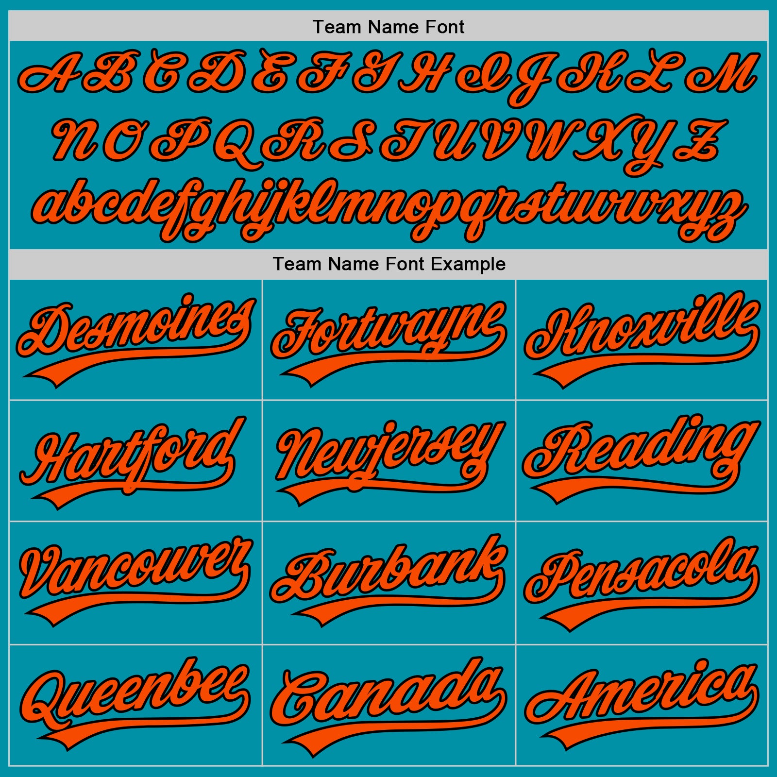 Personalized Teal Orange-Black Authentic Throwback Baseball Jersey Team Custom Name and Number Custom Personalized Baseball Jersey with Team Name and Number - Teal Orange Black Authentic Throwback Design Personalized - Image 4