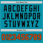 Personalized Basketball Jersey - Authentic Throwback in Teal, Orange, and Black Personalized Teal Orange-Black Authentic