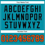 Custom Basketball Jersey with Team Name & Number - Personalized Teal Orange Black Authentic Throwback Style Personalized