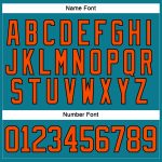 Custom Name Number Hockey Jersey - Personalized Teal Orange Black Lace Neck Team Gear Personalized Teal Orange-Black Hockey