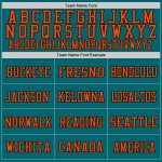 Custom Name and Number Football Jersey - Personalized Teal Orange Black Mesh Authentic Team Gear Personalized Teal Orange-Black