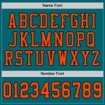 Custom Name and Number Football Jersey - Personalized Teal Orange Black Mesh Authentic Team Gear Personalized Teal Orange-Black