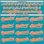 Custom Name Number Authentic Baseball Jersey - Teal Orange Gray Personalized Team Apparel Personalized Teal Orange-Gray Authentic