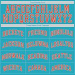 Custom Name and Number Basketball Jersey | Teal Orange Gray Authentic Throwback Design Personalized Teal Orange-Gray Authentic