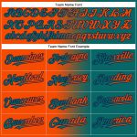 Custom Name and Number Unisex Softball Jersey - Teal Orange-Navy Gradient Two-Button Fashion Design Personalized Teal Orange-Navy