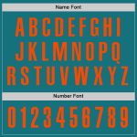Custom Name and Number Golf Polo Shirt - Personalized Teal and Orange Performance Team Apparel Personalized Teal Orange Performance