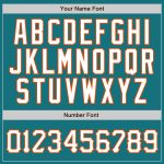 Customizable Teal Orange Pinstripe Baseball Jersey with Personalized Name and Number - Authentic Team Apparel Personalized