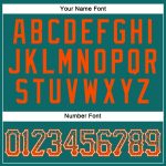 Custom Name Number Authentic Baseball Jersey in Teal Orange-White Drift Fashion Personalized Teal Orange-White Authentic