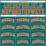 Custom Name Number Authentic Baseball Jersey in Teal Orange-White Drift Fashion Personalized Teal Orange-White Authentic