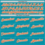 Custom Teal Orange White Basketball Jersey - Authentic Throwback Style Personalized Teal Orange-White Authentic Throwback
