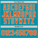Custom Teal Orange White Basketball Jersey - Authentic Throwback Style Personalized Teal Orange-White Authentic Throwback