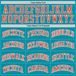 Custom Team Basketball Jersey with Name and Number - Authentic Teal Orange-White Throwback Design Personalized Teal Orange-White