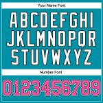 Custom Basketball Jersey with Personalized Name and Number, Teal Pink Black Authentic Throwback Style Personalized Teal Pink-Black