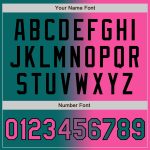 Custom Name Number Unisex Softball Jersey Teal Pink Black Gradient Fashion Two-Button Design Personalized Teal Pink-Black