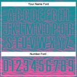 Custom Soccer Jersey with Personalized Name and Number - Teal Pink Sublimation Team Uniform Personalized Teal Pink Sublimation