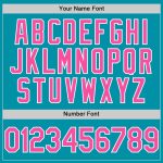 Custom Name Number Baseball Jersey - Personalized Teal Pink White Authentic Throwback Team Jersey Personalized Teal Pink-White