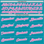 Personalized Teal Pink White Basketball Jersey | Authentic Throwback Design Personalized Teal Pink-White Authentic Throwback