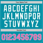 Personalized Teal Pink White Basketball Jersey | Authentic Throwback Design Personalized Teal Pink-White Authentic Throwback