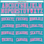 Custom Name Number Basketball Jersey - Personalized Teal Pink White Authentic Throwback Personalized Teal Pink-White Authentic