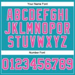 Custom Name Number Basketball Jersey - Personalized Teal Pink White Authentic Throwback Personalized Teal Pink-White Authentic