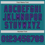 Personalized Teal and Purple Black Baseball Jersey for Men and Women Authentic Design Personalized Teal Purple-Black Authentic