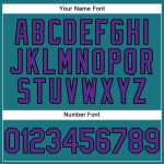 Custom Teal Purple-Black Vapor Golf Polo Shirt with Team Name & Number - Personalized Performance Shirt Personalized Teal