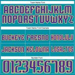 Custom Name Number Authentic Basketball Shorts Teal Purple-Gold - Personalized Team Apparel Personalized Teal Purple-Gold